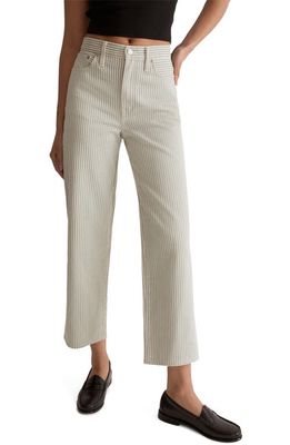 Madewell The Perfect Nonstretch Wide Leg Crop Jeans in Pale Celadon