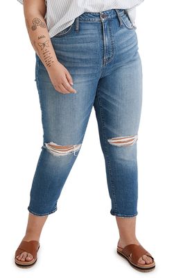 Madewell The Perfect Ripped Crop Jeans in Gooding Wash