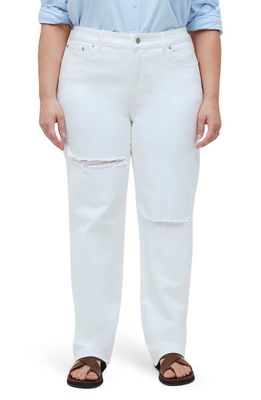 Madewell The Ripped Edition '90s Straight Jean in Tile White