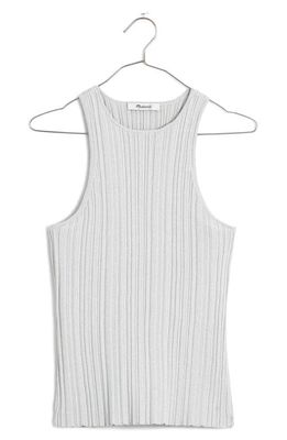 Madewell The Signature Shimmer Knit Cutaway Sweater Tank in Vapor