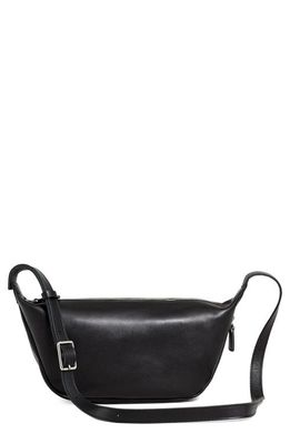 Madewell The Sling Leather Crossbody Bag in True Black