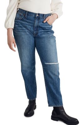 Madewell The Slouchy Boyjean Ripped Boyfriend Jeans in Standen Wash