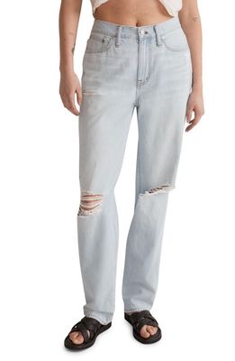Madewell The Slouchy Ripped Boy Jeans in Wrightlane Wash