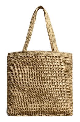 Madewell The Transport Tote: Straw Edition in Desert Dune