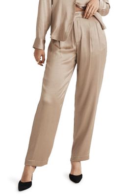Madewell The Turner Tapered Satin Pants in Matchstick