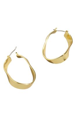 Madewell Twisty U-Hoop Earrings in Vintage Gold