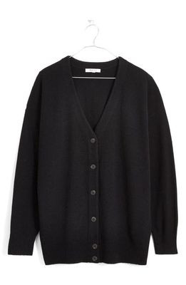 Madewell V-Neck Relaxed Cardigan in True Black