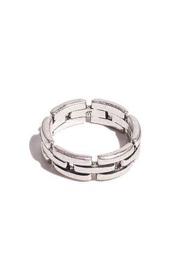 Madewell Watch Chain Statement Ring in Light Silver Ox