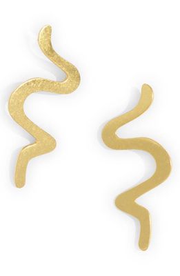 Madewell Wave Drop Earrings in Vintage Gold