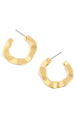 Madewell Wavy Medium Hoop Earrings in Vintage Gold