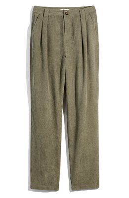 Madewell Women's Curvy Corduroy High Rise Tapered Pants in Distant Surplus