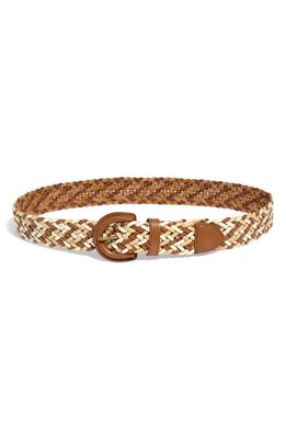 Madewell Woven Leather Belt in Sepia Multi