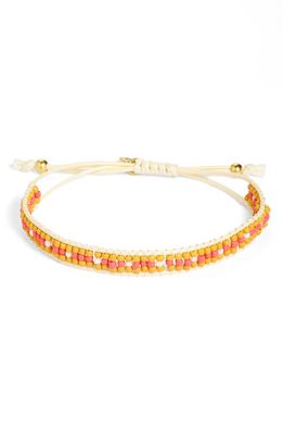 Madewell Woven Seed Bead Bracelet in Pressed Sunflower
