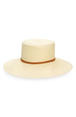 Madewell x Biltmore® Wide Brim Straw Boater Hat in Uncolored Straw