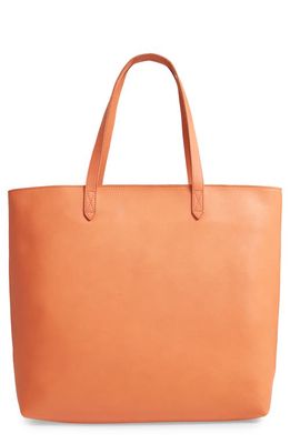 Madewell Zip Top Transport Leather Tote in Sweet Dahlia