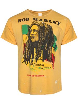 MadeWorn Bob Marley Jamaica-print T-shirt - Yellow