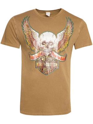 Madeworn Harley Davidson graphic-print T-shirt - Brown