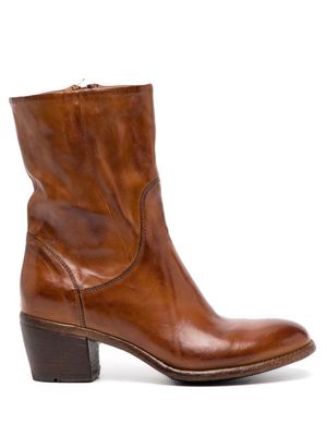 Madison.Maison ankle-length side-zip boots - Brown