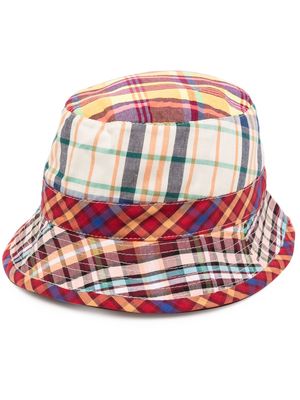 Madison.Maison check-pattern cotton bucket hat - Red