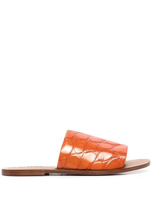 Madison.Maison crocodile-effect leather sandals - Brown
