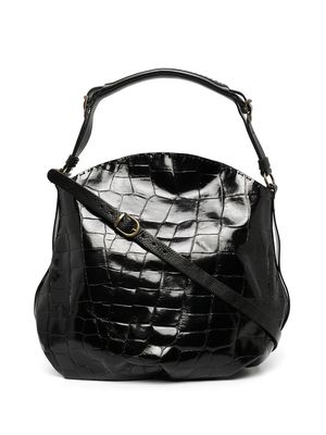 Madison.Maison crocodile-effect leather shoulder bag - Black