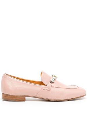 Madison.Maison crystal-embellished flat loafers - Pink