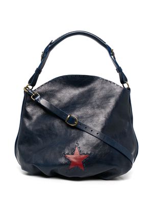 Madison.Maison leather star-detail shoulder bag - Blue