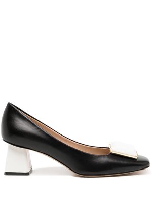 Madison.Maison two-tone block-heels pumps - Black
