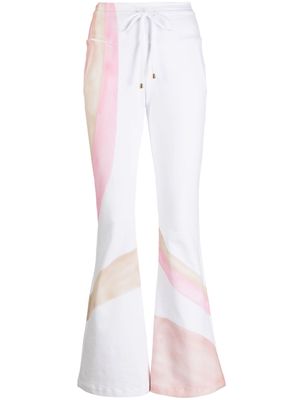 Madison.Maison x Designing Hollywood Hand-painted cotton track trousers - White