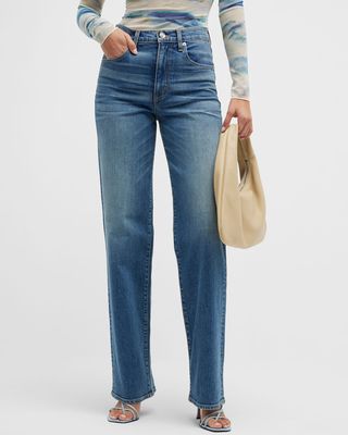 Madison Mid-Rise Wide-Leg Jeans
