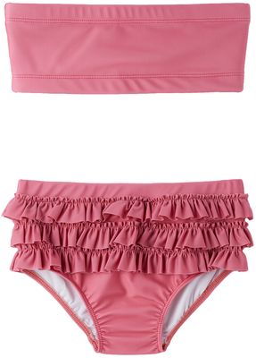 maed for mini Kids Pink Blushing Beetle Bikini Set
