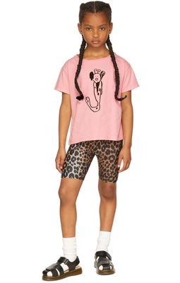 maed for mini Kids Tan & Black Luxurious Leopard Shorts