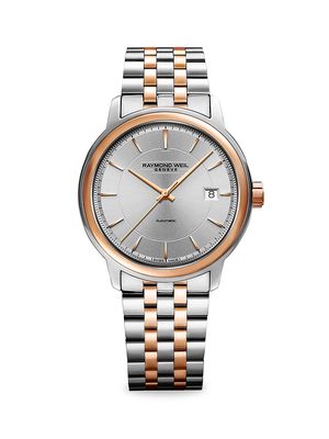 Maestro Two-Tone Stainless Steel Bracelet Watch - Silver - Silver