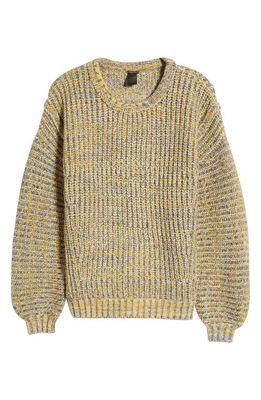 Magaschoni Chunky Wool Blend Sweater in Yellow/blue