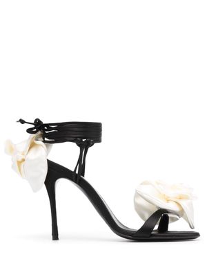 Magda Butrym 105mm ower-appliqué sandals - Black