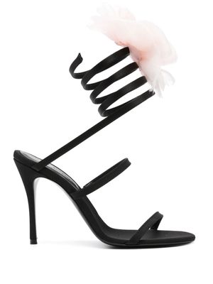 Magda Butrym 110mm floral-appliqué sandals - Black
