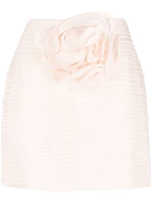 Magda Butrym 3D flower-detail fitted mini skirt - Pink