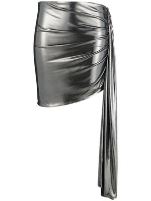 Magda Butrym asymmetric mini skirt - Silver