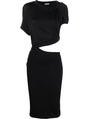 Magda Butrym asymmetrical cut-out midi dress - Black