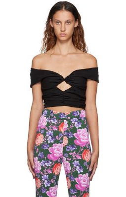 Magda Butrym Black Off-The-Shoulder Blouse