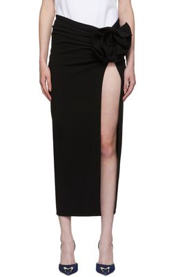 Magda Butrym Black Slit Midi Skirt