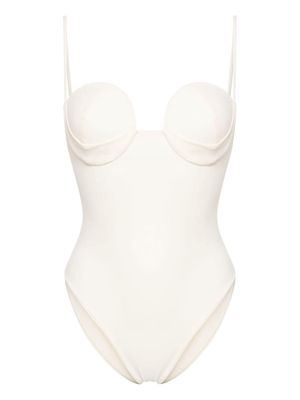 Magda Butrym bustier-style swimsuit - Neutrals