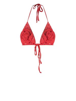 Magda Butrym crochet bikini top - Red