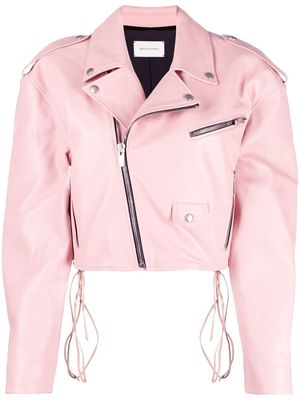 Magda Butrym cropped biker jacket - Pink