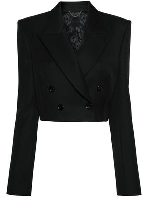 Magda Butrym cropped wool double-breasted blazer - Black