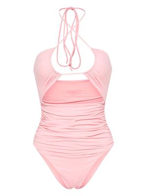 Magda Butrym Cross Cross halterneck swimsuit - Pink