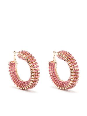 Magda Butrym crystal-embellished hoop earrings - Pink
