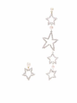 Magda Butrym crystal star mix earrings - Silver