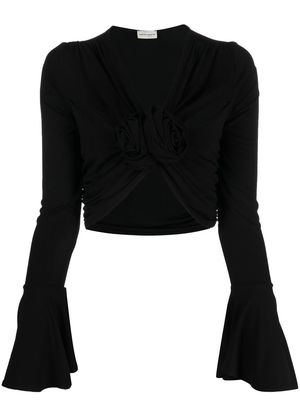 Magda Butrym cut-out detail cropped top - Black