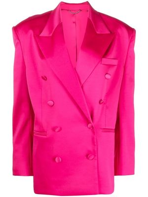 Magda Butrym double-breasted silk blazer - Pink